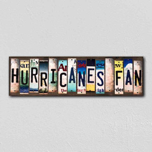 Hurricanes Fan Wholesale Novelty License Plate Strips Wood Sign WS-449