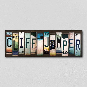Cliff Jumper Wholesale Novelty License Plate Strips Wood Sign WS-454