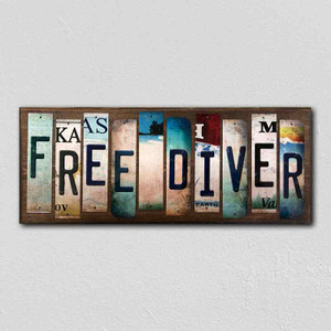 Free Diver Wholesale Novelty License Plate Strips Wood Sign WS-455