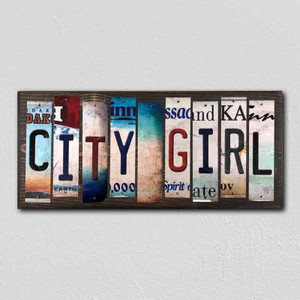 City Girl Wholesale Novelty License Plate Strips Wood Sign WS-458