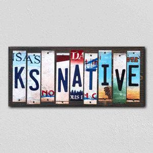 KS Native Wholesale Novelty License Plate Strips Wood Sign