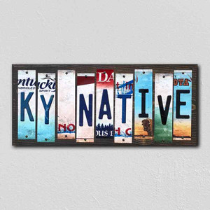 KY Native Wholesale Novelty License Plate Strips Wood Sign