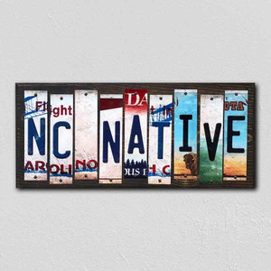 NC Native Wholesale Novelty License Plate Strips Wood Sign