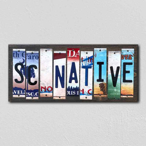 SC Native Wholesale Novelty License Plate Strips Wood Sign