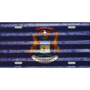 Michigan Corrugated Flag Wholesale Novelty License Plate