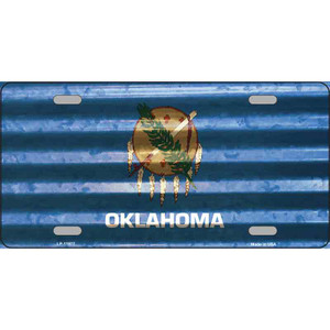 Oklahoma Corrugated Flag Wholesale Novelty License Plate