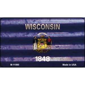Wisconsin Corrugated Flag Wholesale Novelty Magnet M-11990