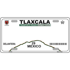 Tlaxcala Mexico Novelty Wholesale Metal License Plate