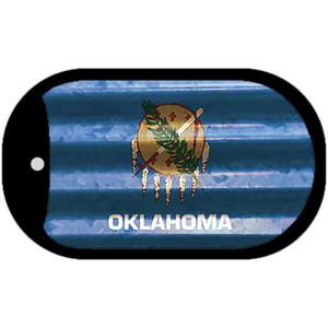 Oklahoma Corrugated Flag Wholesale Novelty Dog Tag Necklace