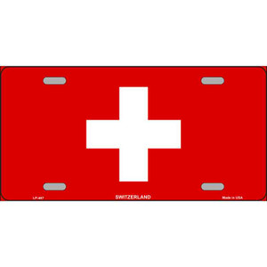 Switzerland Flag Wholesale Metal Novelty License Plate