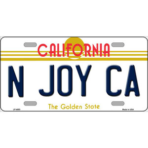 N Joy Ca California Novelty Wholesale Metal License Plate