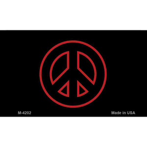 Red Peace Sign Wholesale Metal Novelty Magnet M-4202