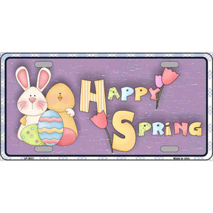 Happy Spring Purple Wholesale Metal Novelty License Plate