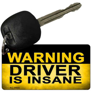 Warning Driver Insane Wholesale Metal Novelty Key Chain