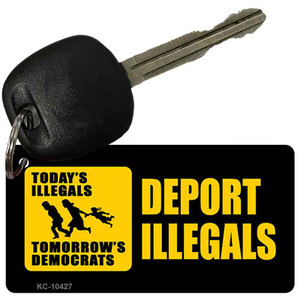 Deport Illegals Wholesale Metal Novelty Key Chain