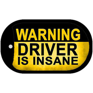 Warning Driver Insane Wholesale Metal Novelty Dog Tag Kit