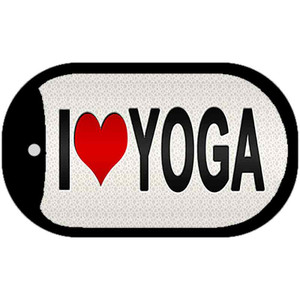 I Love Yoga Silver Novelty Wholesale Metal Dog Tag Kit