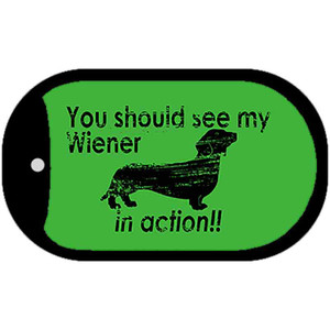 Wiener In Action Wholesale Novelty Dog Tag Kit