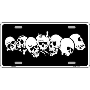 Skulls Novelty Wholesale Metal License Plate