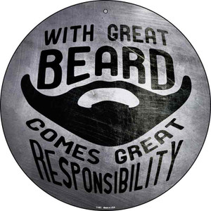 With Great Beard Wholesale Novelty Metal Circular Sign C-981