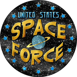 US Space Force Wholesale Novelty Metal Circular Sign C-986