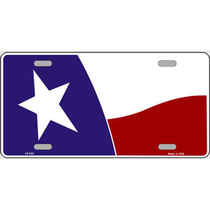 Texas State Flag Waving Wholesale Metal Novelty License Plate