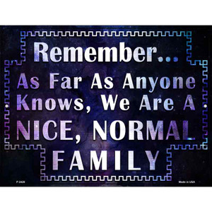 Nice Normal Family Wholesale Novelty Metal Parking Sign