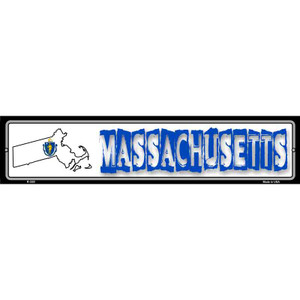 Massachusetts State Outline Wholesale Novelty Metal Vanity Street Sign
