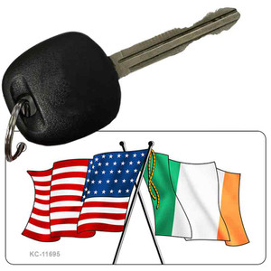 USA / Ireland Flag Wholesale Novelty Metal Key Chain