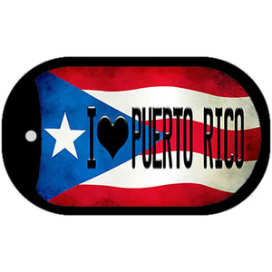 I Love Puerto Rico Puerto Rico State Flag Wholesale Novelty Metal Dog Tag Necklace