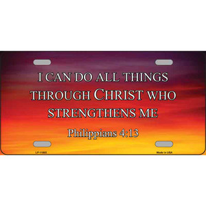 Philippians 4 13 Wholesale Novelty Metal License Plate