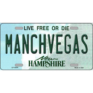 Manchvegas New Hampshire State Wholesale Novelty Metal License Plate