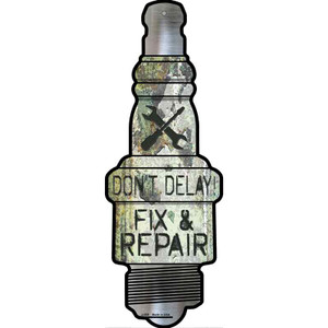 Fix and Repair Wholesale Novelty Metal Spark Plug Sign J-035