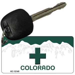 Marajuana Cross Colorado Wholesale Novelty Metal Key Chain
