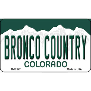 Bronco Country Colorado Wholesale Novelty Metal Magnet M-12147