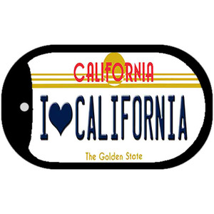 I Love California Wholesale Novelty Metal Dog Tag Necklace