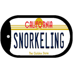 Snorkeling California Wholesale Novelty Metal Dog Tag Necklace
