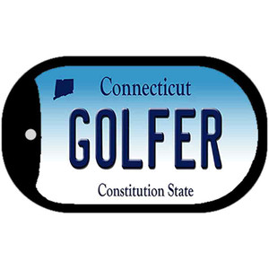 Golfer Connecticut Wholesale Novelty Metal Dog Tag Necklace
