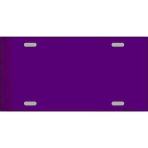 Purple Metallic Solid Wholesale Metal Novelty License Plate