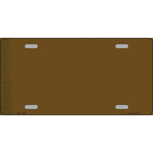 Brown Metallic Solid Wholesale Metal Novelty License Plate