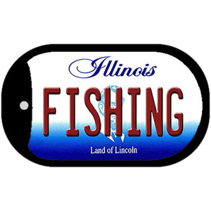 Fishing Illinois Wholesale Novelty Metal Dog Tag Necklace