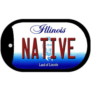 Native Illinois Wholesale Novelty Metal Dog Tag Necklace