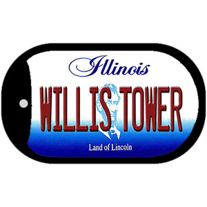 Willis Tower Illinois Wholesale Novelty Metal Dog Tag Necklace