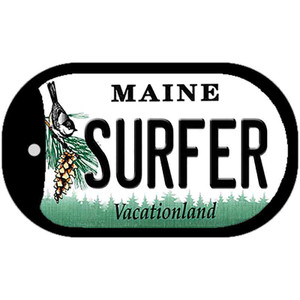 Surfer Maine Wholesale Novelty Metal Dog Tag Necklace