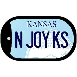 N Joy KS Kansas Wholesale Novelty Metal Dog Tag Necklace