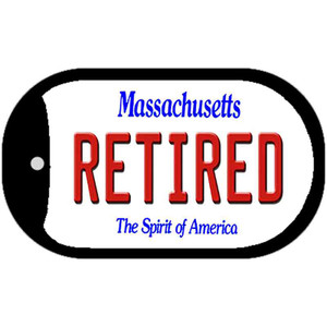 Retired Massachusetts Wholesale Novelty Metal Dog Tag Necklace