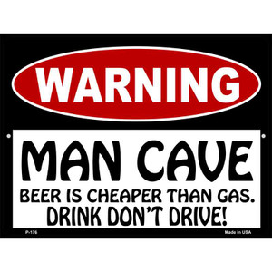 Man Cave Beer Cheaper Than Gas Wholesale Metal Novelty Parking Sign