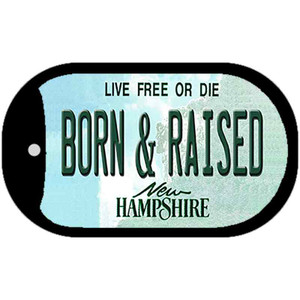 Born and Raised New Hampshire Wholesale Novelty Metal Dog Tag Necklace