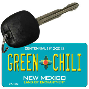 Green Chili Teal New Mexico Wholesale Novelty Metal Key Chain
