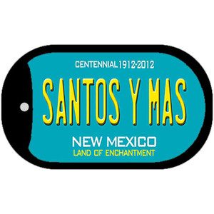 Santos Y Mas Teal New Mexico Wholesale Novelty Metal Dog Tag Necklace